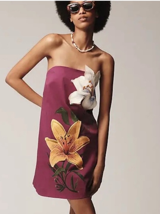 FARM Rio Dresses & Skirts - ▪️FARM Rio x Anthropologie Strapless 3D Floral Mini Dress XS